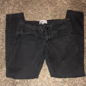 Distressed black jeans